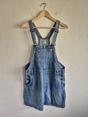 Vintage Lee Workwear Denim Shortalls Overalls Women's Size L Blue Jean Jumpsuit
